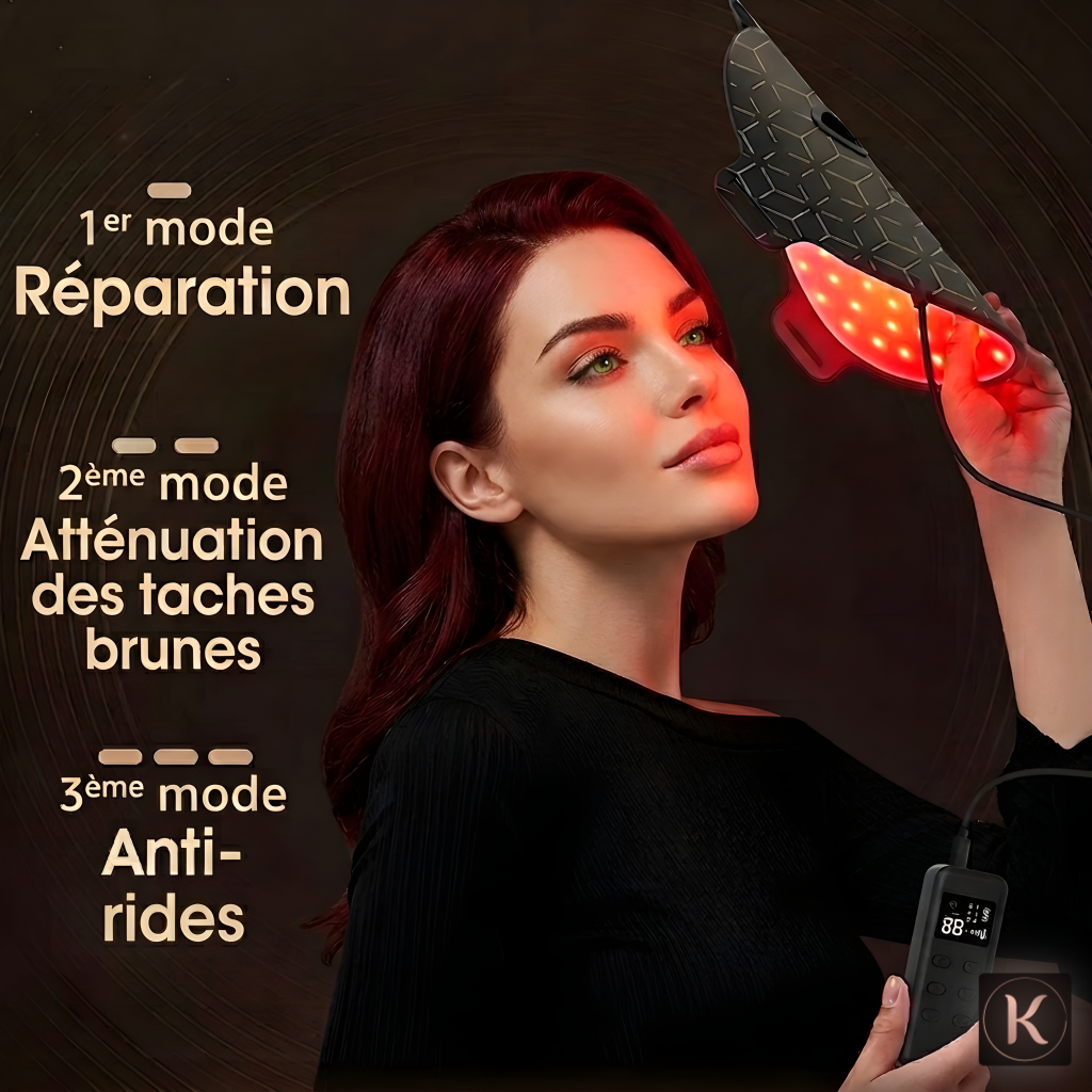 Masque LED Visage Photothérapie KORYANCE 8 Thérapies Anti-Âge & Éclat | Visage |